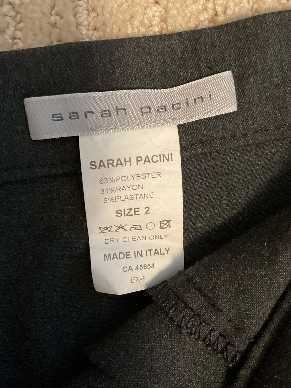 Sarah Pacini Skirt Gray A‑Line Fits M/L EUC Old Money Minimalist Luxury Timeless - Picture 3 of 6